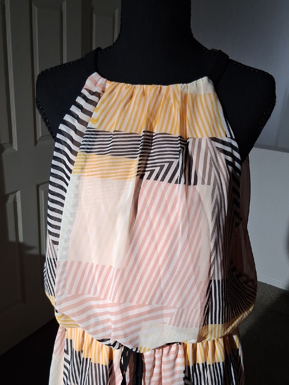 Vince Camuto Pink and Yellow Striped Dress - Picture 3 of 8